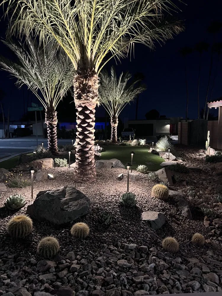 Custom landscape installation for homes in Palm Desert, CA by Elements Landscape