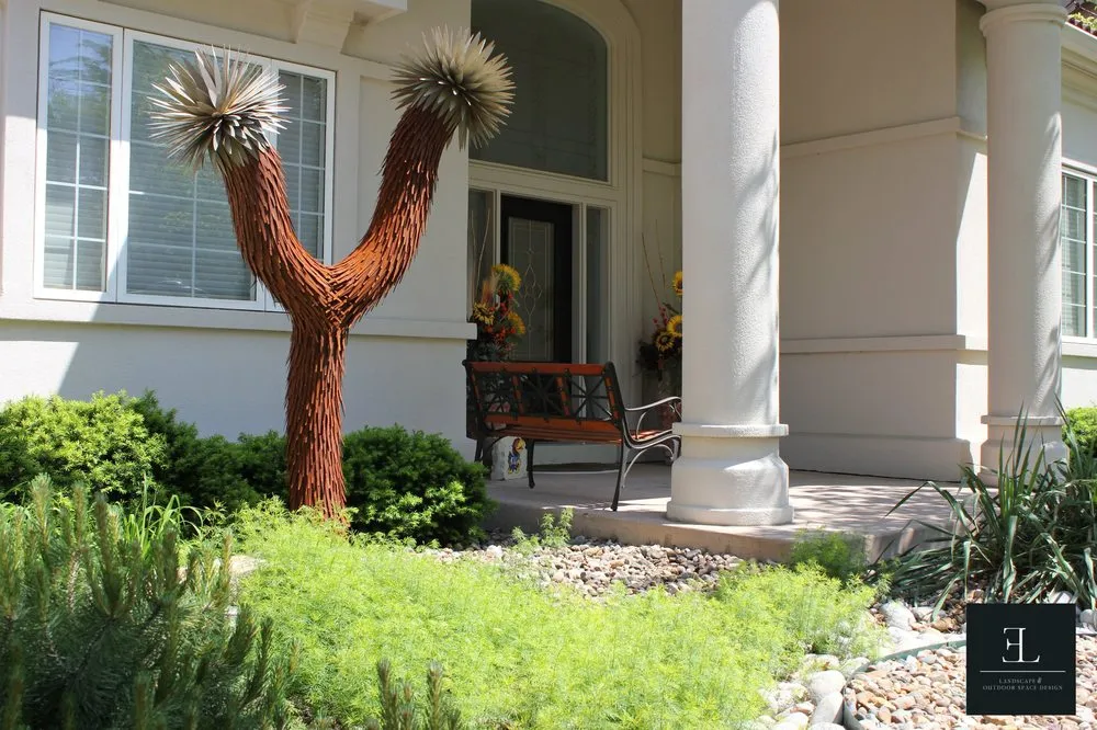 Custom landscape design for beautiful yards in Olathe, KS by Elevated Living