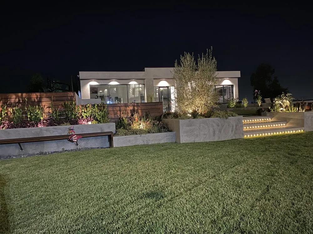 Custom landscape installation in Studio City, CA by Elevated Seasons