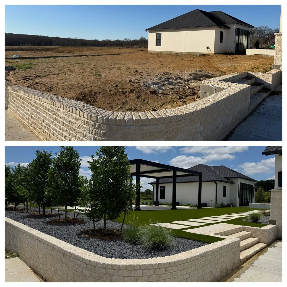 Professional outdoor landscaping for homes in Dallas, TX by Elevation Landscape & Design