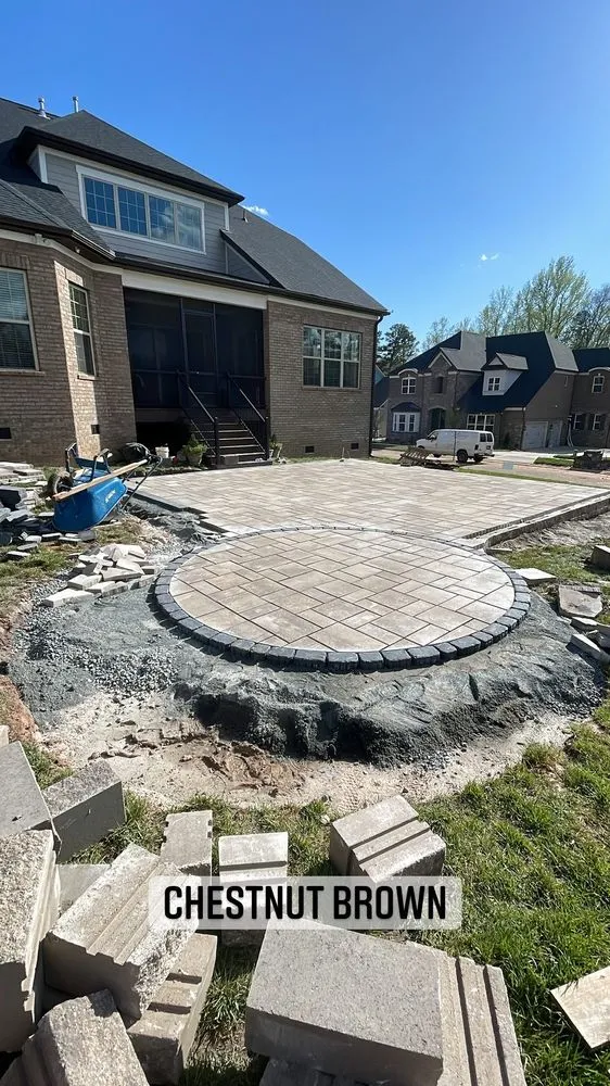 Custom outdoor landscaping with custom design in Charlotte, NC by Elevation Landscape Services