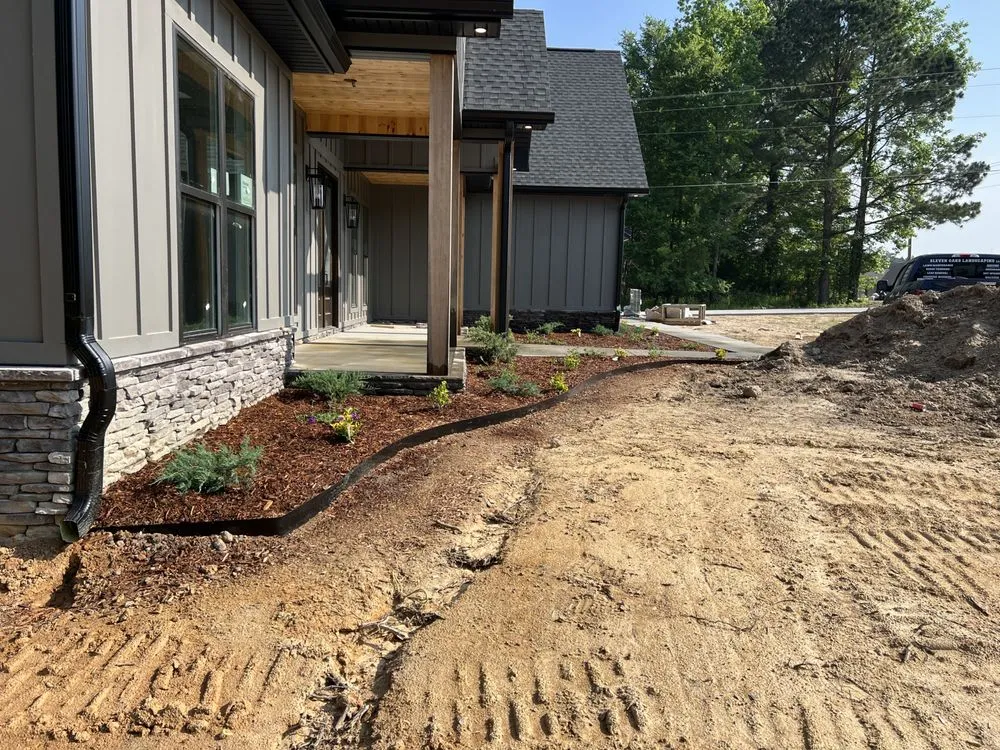 Professional landscape installation in Sheridan, AR by Eleven Oaks Landscaping