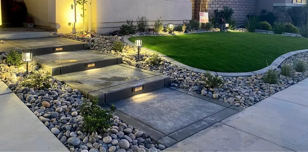 Local landscape installation in Hemet, CA by Eli Duran Concrete