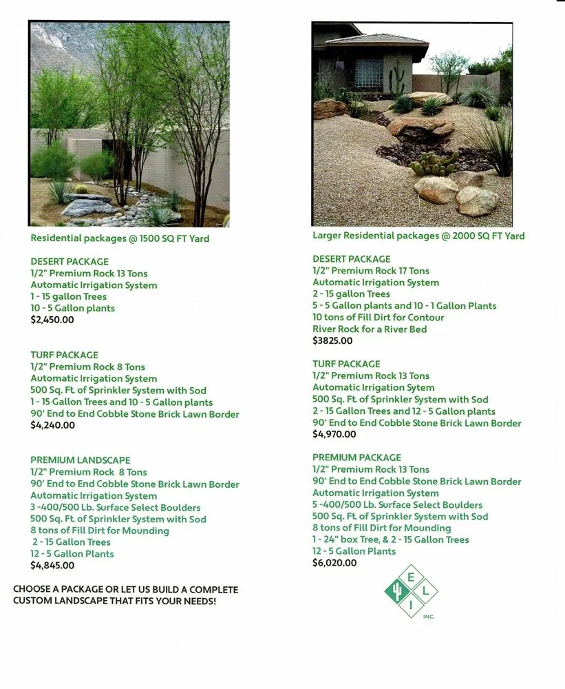 Custom landscape installation in Queen Creek, AZ by ELI