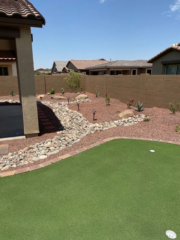 Professional landscape installation in Queen Creek, AZ by ELI