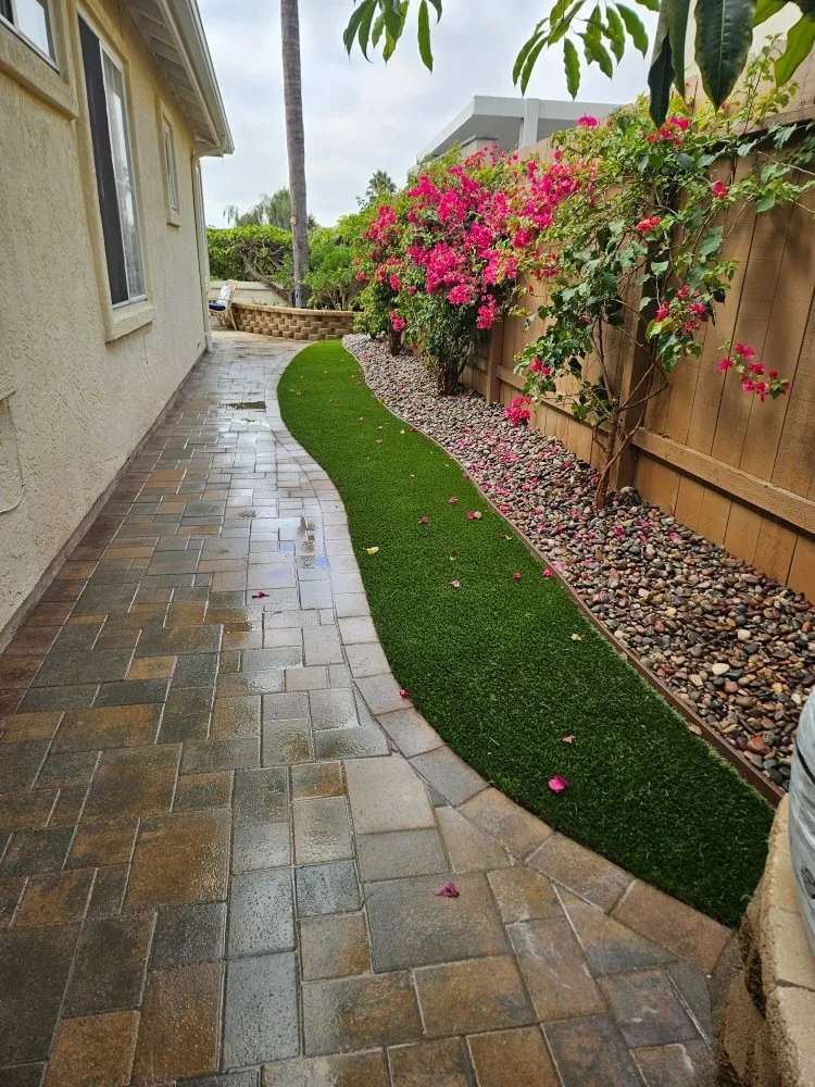 Professional landscape installation in Oceanside, CA by Elias Landscape and Masonry