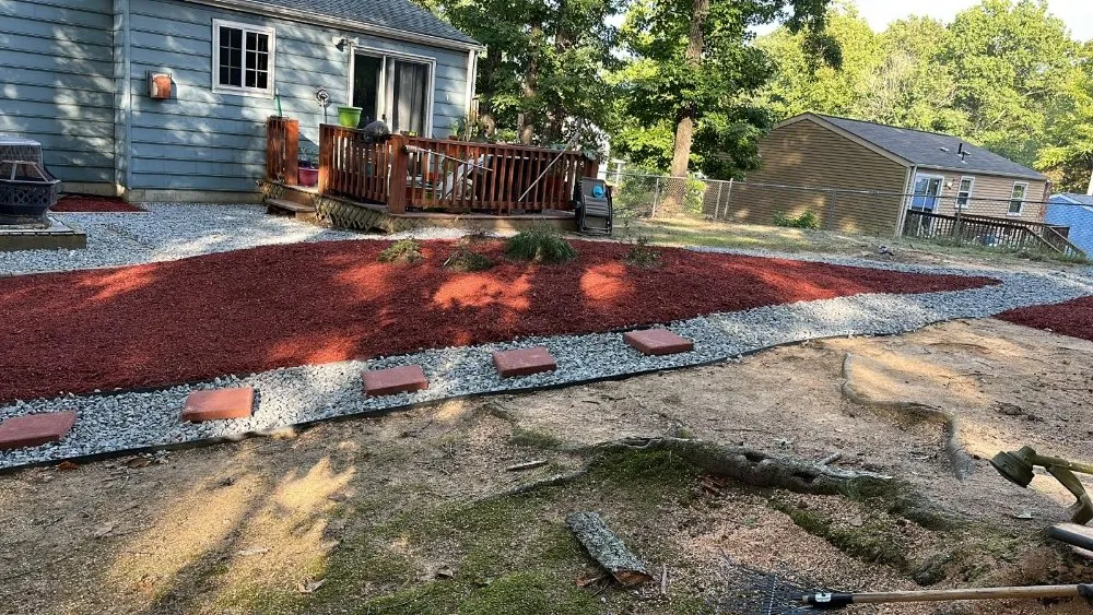 Custom garden landscaping for beautiful yards in Henrico, VA by Elias Landscaping and Tree Service