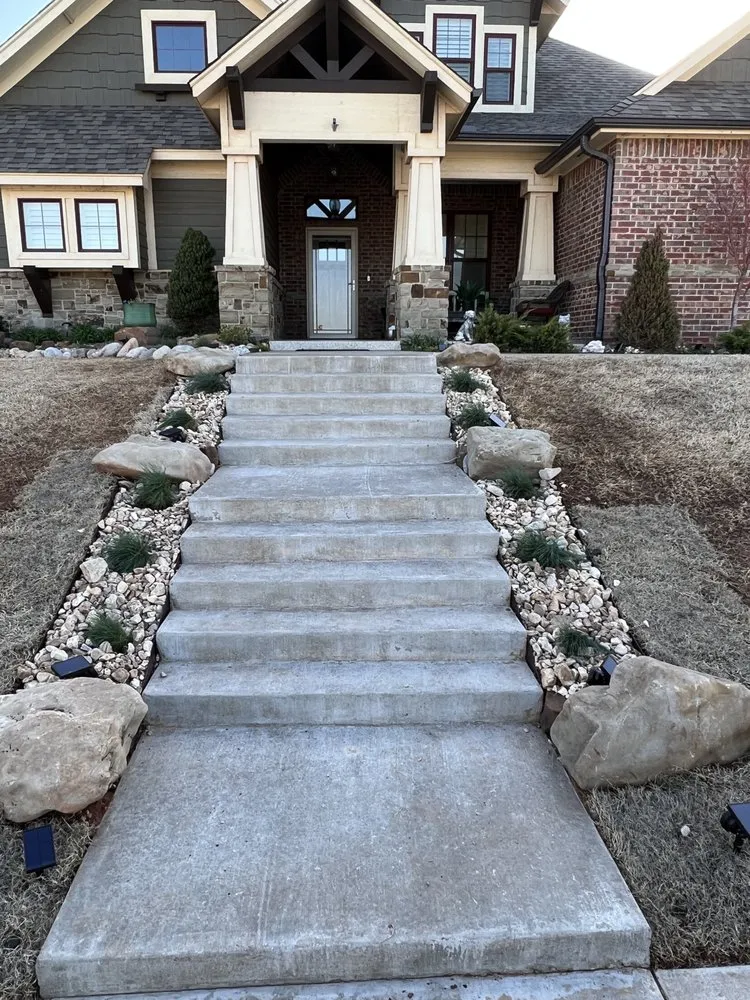 Custom landscape design for homes in Moore, OK by Elion Landscaping & Tree Service