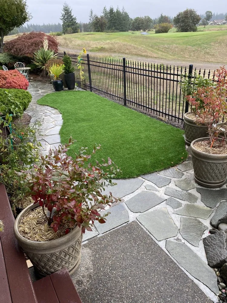 Expert lawn mowing service with custom design in Tacoma, WA by Eli's Paver Patios