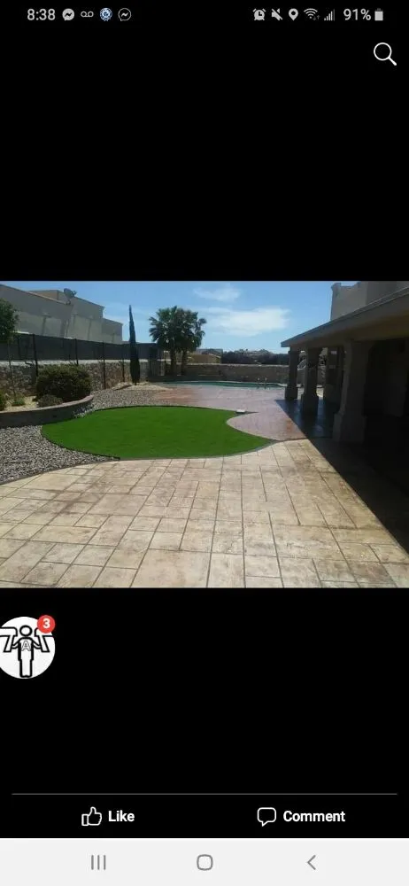 Custom outdoor landscaping in El Paso, TX by Elite Construction and Landscaping