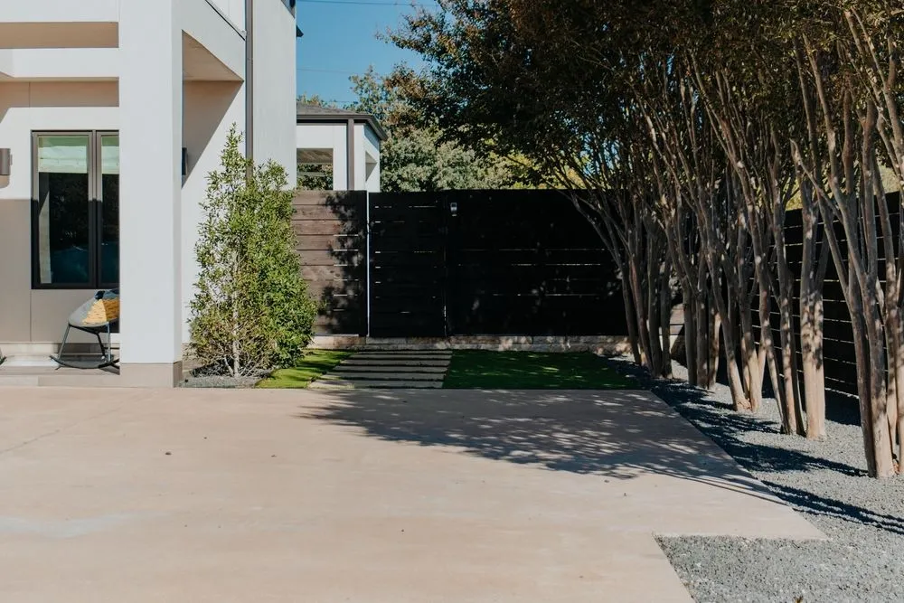 Custom garden landscaping with custom design in Leander, TX by Elite designs & construction