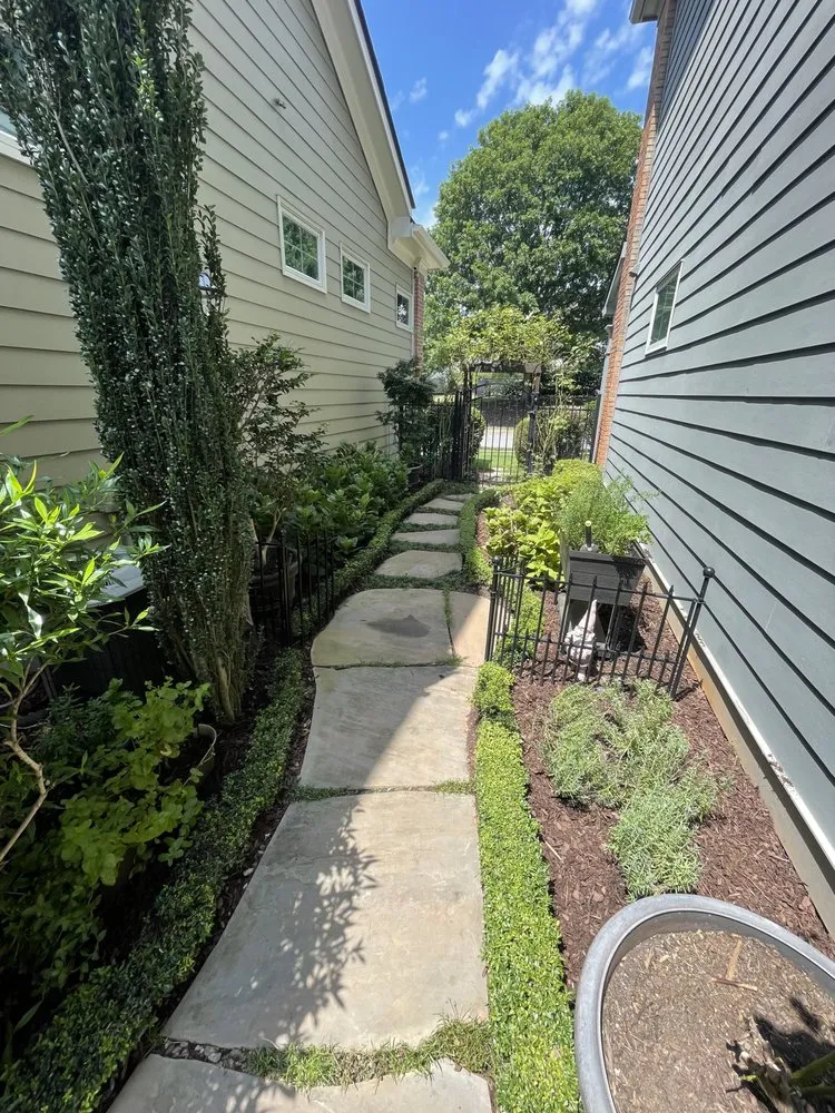 Local garden landscaping for residential properties in Lawrenceville, GA by Elite Estate Landscaping