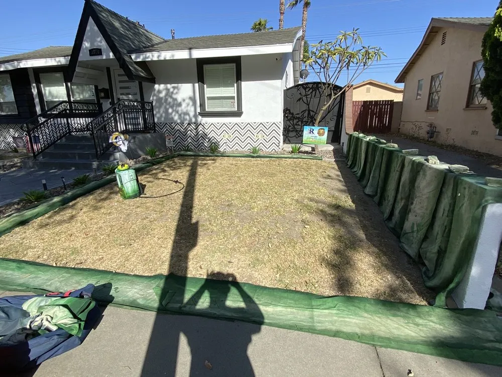 Professional garden landscaping for homes in Fullerton, CA by Elite Green Lawn Painting