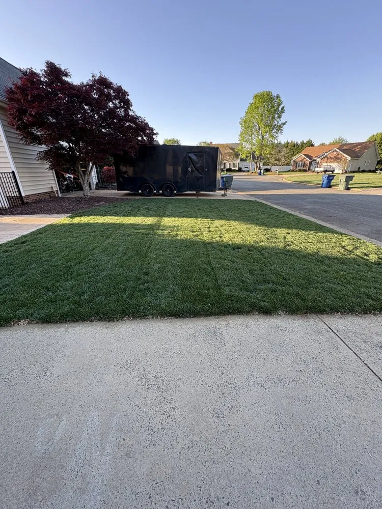 Custom landscape installation with custom design across Gibsonville, NC - Elite Lawn Care