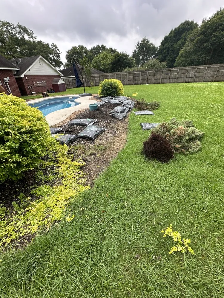 Professional outdoor landscaping in Brookshire, TX by Elite lawn service