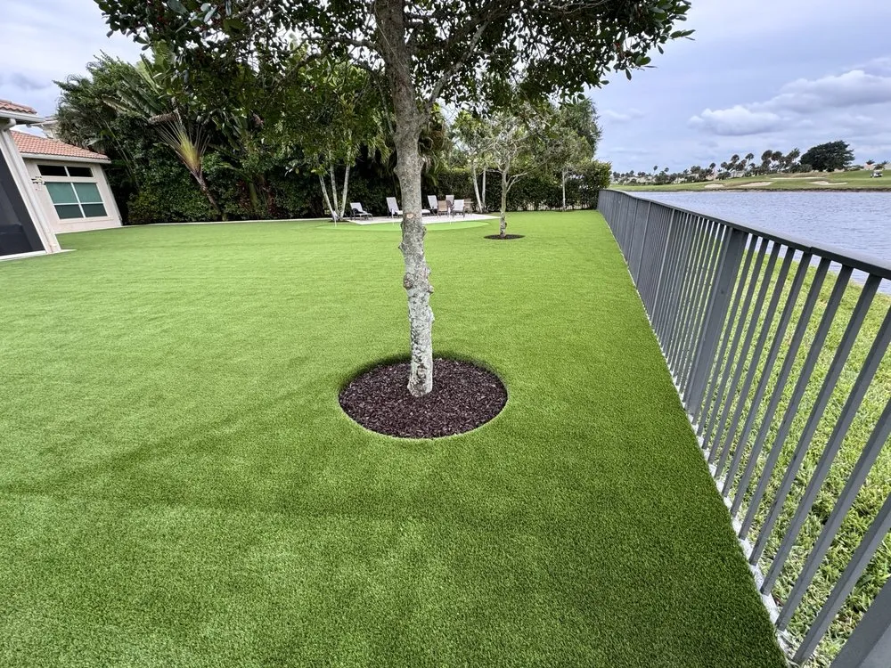 Custom landscape installation in Jupiter, FL by Elite Synthetic Turf