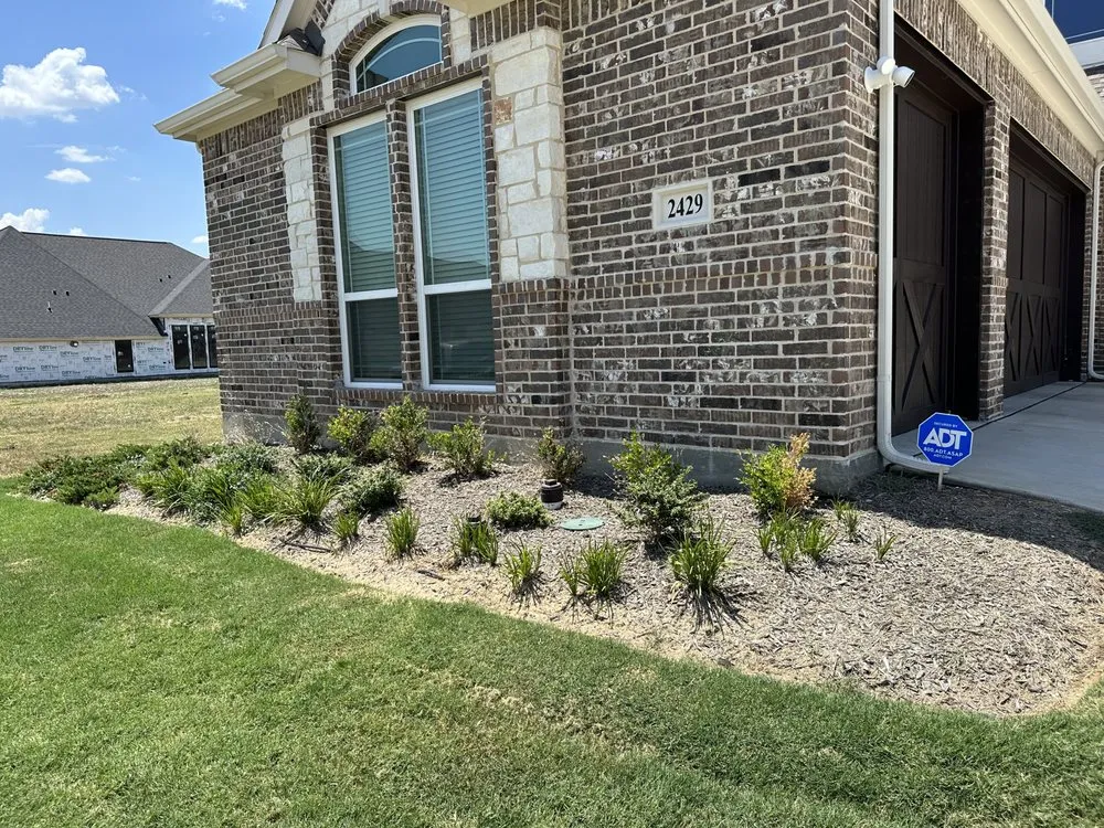 Custom garden landscaping for outdoor upgrades in Waxahachie, TX by Ellis County Landscapes
