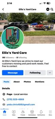 Ellis’s Yard Care Logo