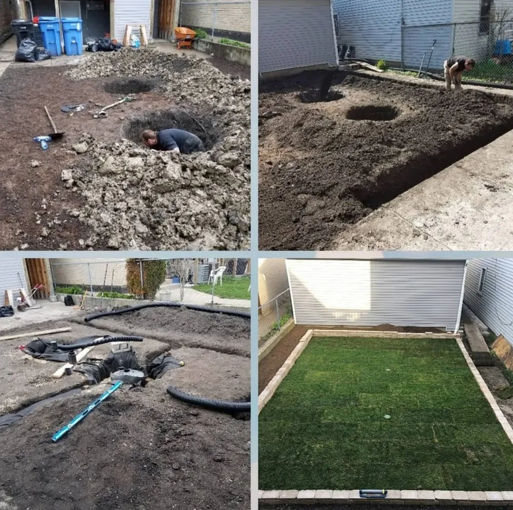 Custom garden landscaping with custom design in Elmhurst, IL by ELM Landscapes