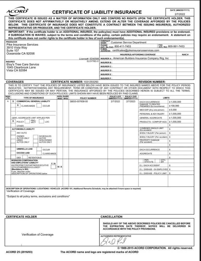 Professional lawn care service experts serving Carlsbad, CA - Eloy’s Tree Care Service