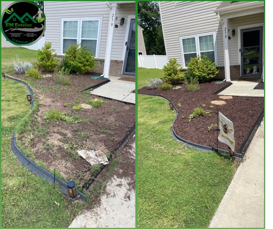 Custom garden landscaping in Burlington, NC by EM Exterior Cleaning