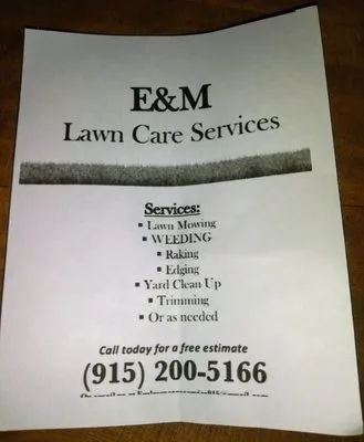 E&M Lawn Care Services Logo