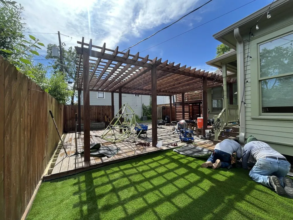 Custom landscape design near you in Houston, TX by EMC Lawn Care