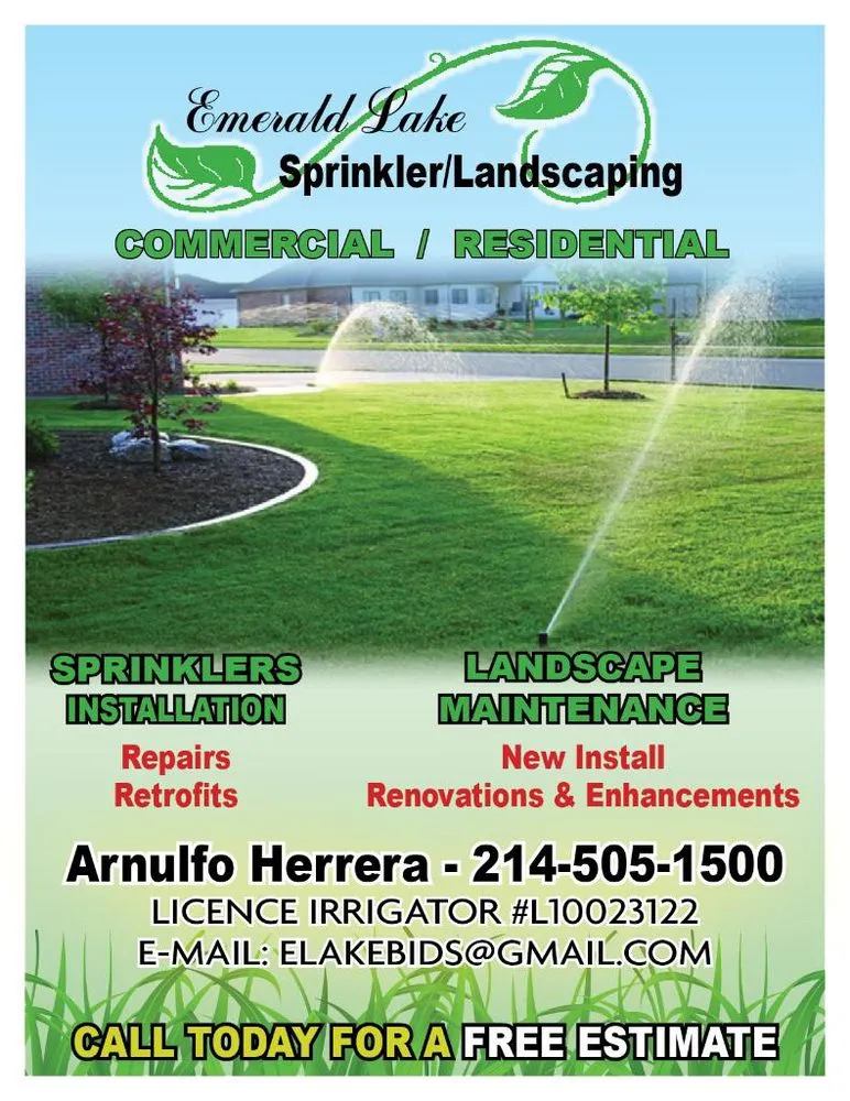 Reliable outdoor landscaping in Garland, TX by Emerald Lake Landscaping