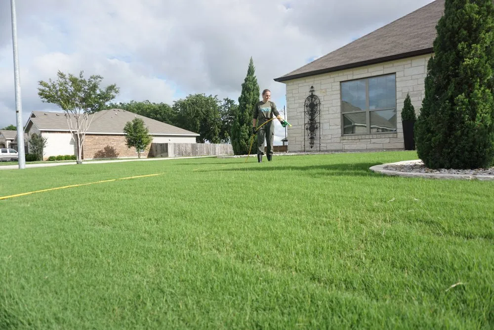Custom garden landscaping in Katy, TX by Emerald Lawns