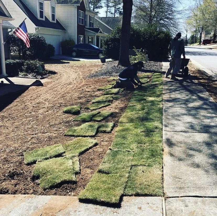 Professional landscape installation in Colleyville, TX by Emperor Sod and Stone
