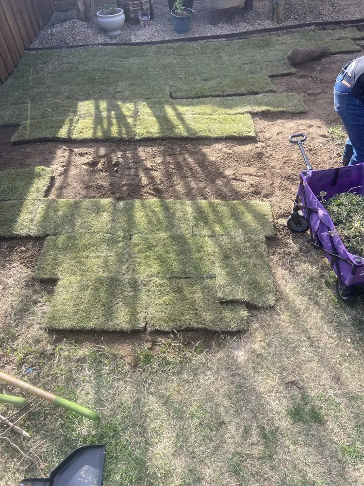 Affordable garden landscaping in Colleyville, TX - Emperor Sod and Stone