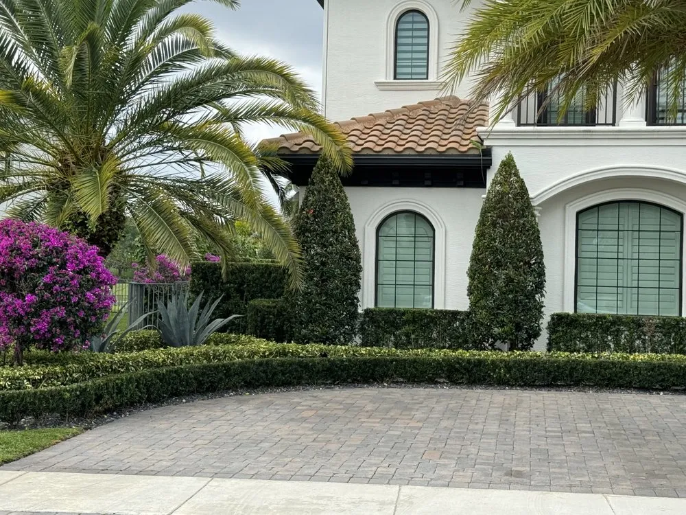 Local outdoor landscaping with custom design in Pompano Beach, FL by Empire Services Group