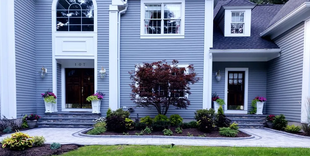 Custom outdoor landscaping in Enfield, CT by Encore Landscaping