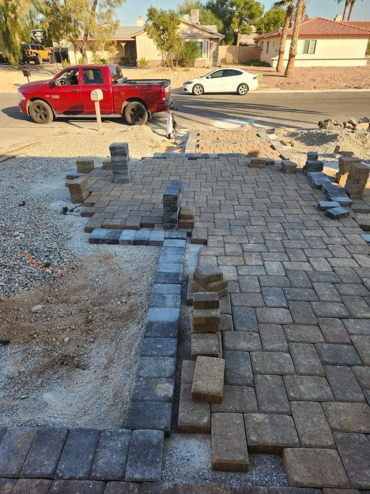 Professional garden landscaping in Henderson, NV by English Care and Landscape