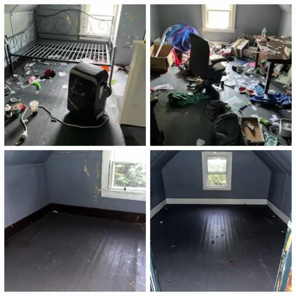 Expert yard cleanup service for homes in Canton, OH by Enhanced Cleanouts