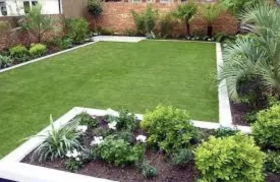 Custom outdoor landscaping with custom design in Stockton, CA by Enj Landscaping