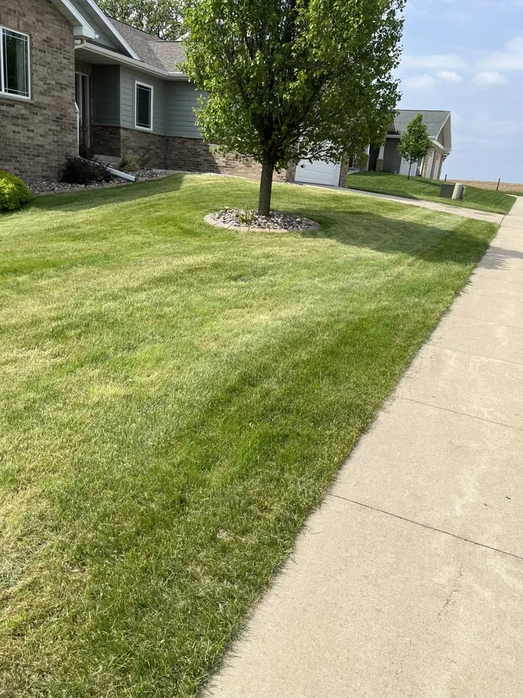 Custom landscape installation in Dubuque, IA by Enke Lawn Care