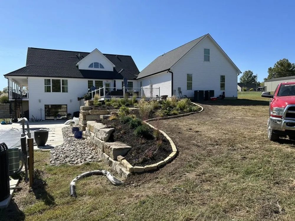 Custom garden landscaping in Odessa, MO - Enterprise Lawn Care KC