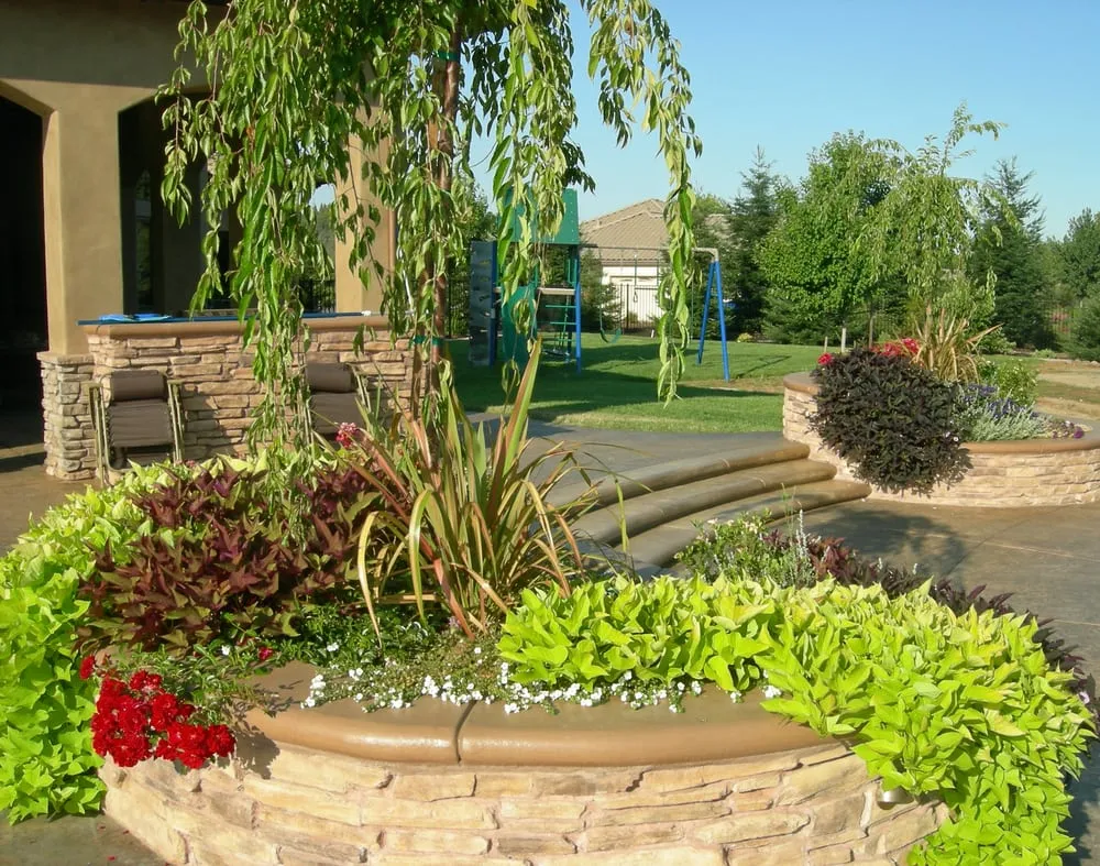 Custom garden landscaping in Rocklin, CA by Environmental Landscape