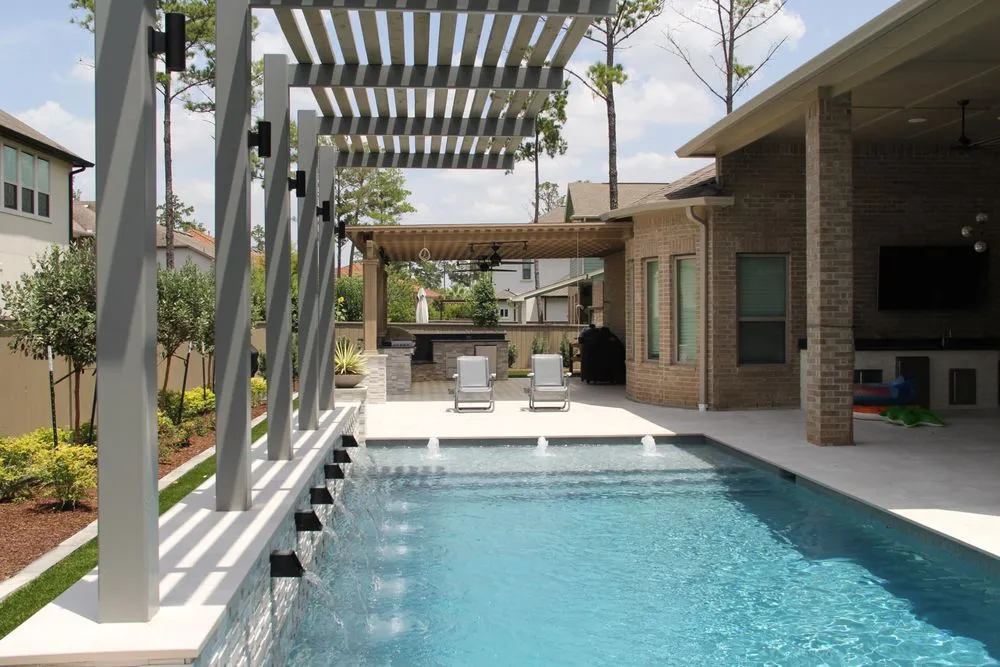 Custom outdoor landscaping for outdoor upgrades in Tomball, TX by Envy Exteriors