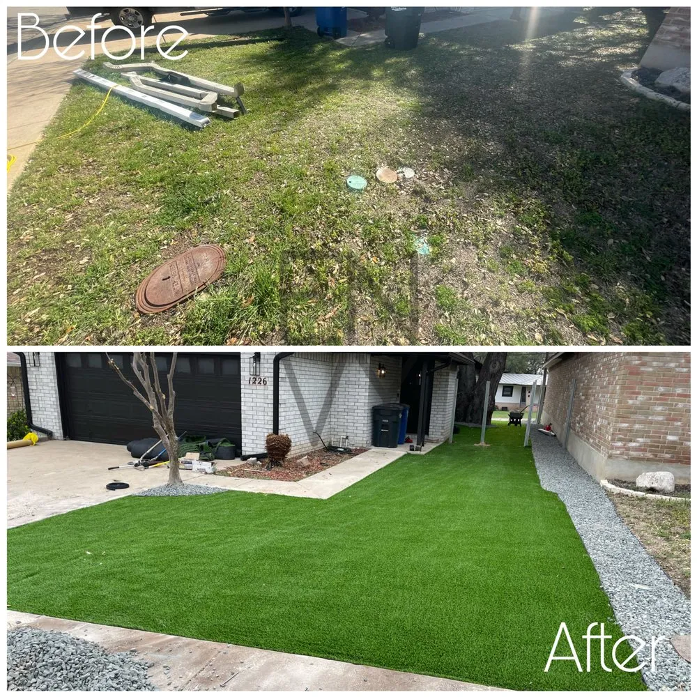 Custom residential landscaping for year-round maintenance in San Antonio, TX by ENVY Landscapes