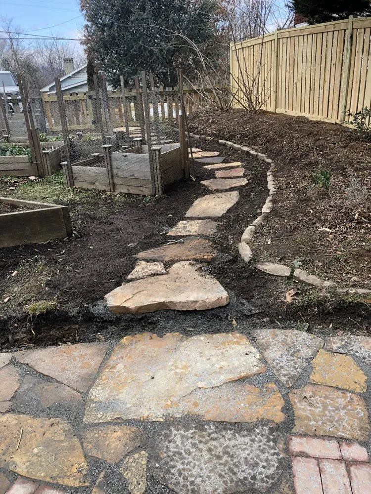 Custom residential landscaping in Asheville, NC by Epilef Stonework & Landscaping