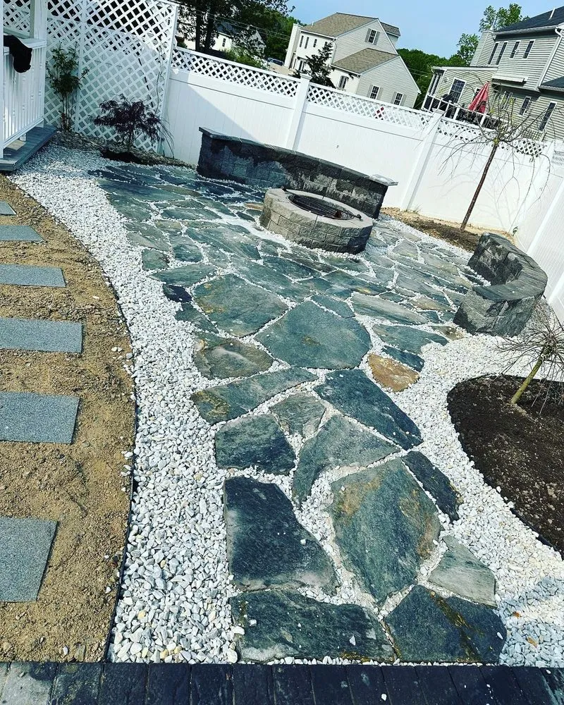 Top-rated landscape installation for residential properties in North Andover, MA by EPS Construction