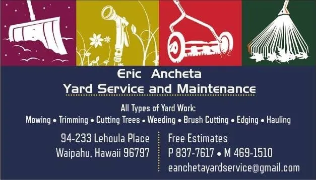 Expert residential landscaping for outdoor upgrades across Waipahu, HI - Eric Ancheta Yard Service and Maintenance