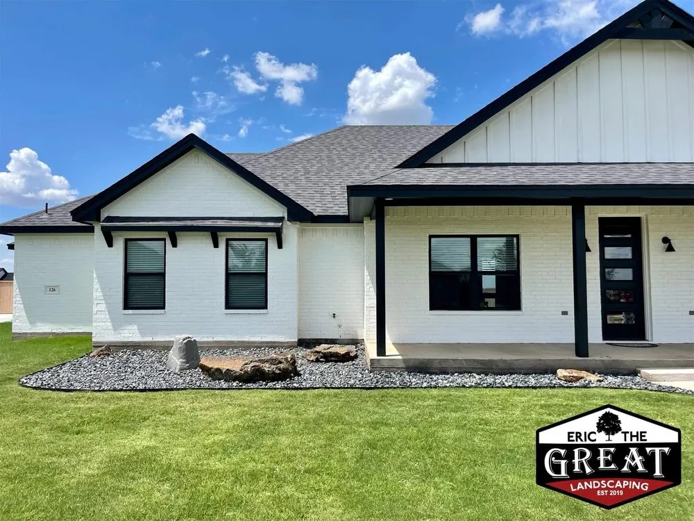 Custom landscape installation in Abilene, TX by Eric The Great Landscaping