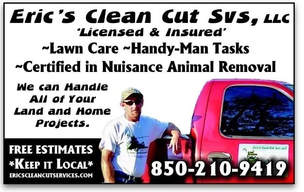 Professional lawn mowing service near you in Crawfordville, FL by Eric's Clean Cut Services