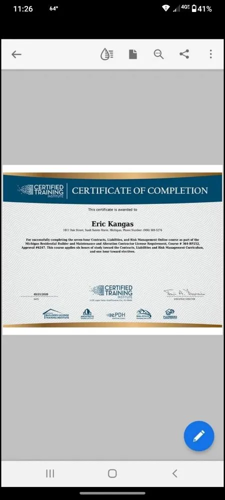 Custom landscape installation in L'Anse, MI - Eric's Custom Carpentry Masonry Landscaping Maintenance Handyman