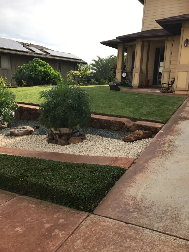 Custom landscape installation for outdoor upgrades across Waipahu, HI - Ernest Yard Service