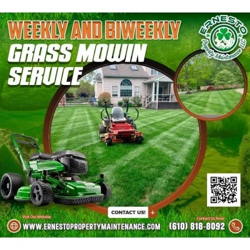 Professional lawn care service in Chester, PA by Ernesto Property Maintenance