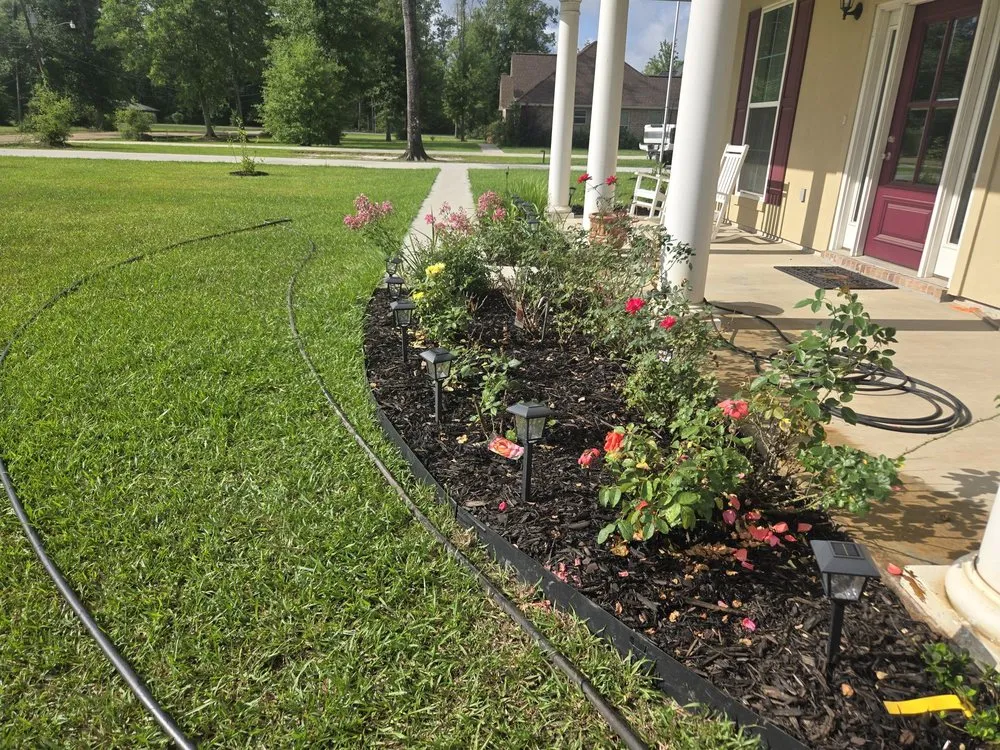 Custom landscape installation in Independence, LA - Erose Property Solutions